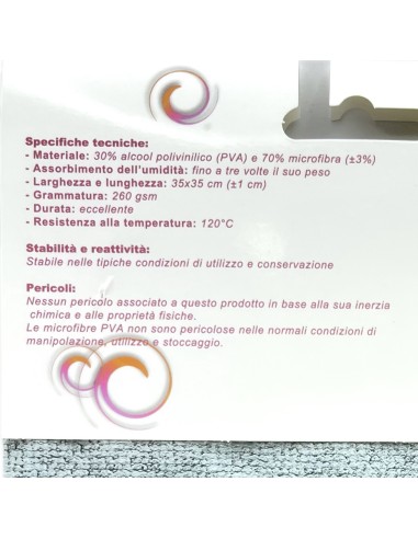 Evolution Microjet Pva35 - Panno Microfibra In Pva - 35x35cm - Grigio
